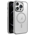 For iPhone 12 Pro Hardware Side Cooling Skin Feel Frosted Metal Lens Frame MagSafe Phone Case(Grey)