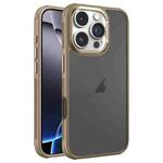 For iPhone 16 Pro Max Hardware Side Cooling Skin Feel Frosted Metal Lens Frame Phone Case(Gold)