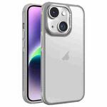 For iPhone 14 Plus Hardware Side Cooling Skin Feel Frosted Metal Lens Frame Phone Case(Grey)