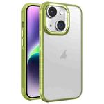 For iPhone 14 Plus Hardware Side Cooling Skin Feel Frosted Metal Lens Frame Phone Case(Green)