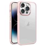 For iPhone 14 Pro Hardware Side Cooling Skin Feel Frosted Metal Lens Frame Phone Case(Pink)