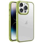 For iPhone 14 Pro Hardware Side Cooling Skin Feel Frosted Metal Lens Frame Phone Case(Green)