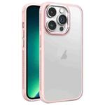 For iPhone 13 Pro Max Hardware Side Cooling Skin Feel Frosted Metal Lens Frame Phone Case(Pink)