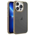 For iPhone 13 Pro Hardware Side Cooling Skin Feel Frosted Metal Lens Frame Phone Case(Gold)