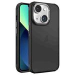 For iPhone 13 Hardware Side Cooling Skin Feel Frosted Metal Lens Frame Phone Case(Black)