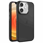 For iPhone 12 Hardware Side Cooling Skin Feel Frosted Metal Lens Frame Phone Case(Black)