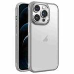 For iPhone 12 Pro Max Hardware Side Cooling Skin Feel Frosted Metal Lens Frame Phone Case(Grey)