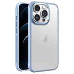 For iPhone 12 Pro Max Hardware Side Cooling Skin Feel Frosted Metal Lens Frame Phone Case(Sky Blue)