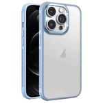 For iPhone 12 Pro Hardware Side Cooling Skin Feel Frosted Metal Lens Frame Phone Case(Sky Blue)