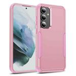 For Samsung Galaxy S25 5G TPU + PC Shockproof Protective Phone Case(Pink)