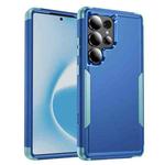 For Samsung Galaxy S25 Ultra 5G TPU + PC Shockproof Protective Phone Case(Royal Blue + Grey Green)