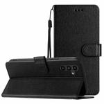 For Samsung Galaxy A56 5G Silk Texture Horizontal Flip Leather Phone Case(Black)