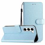 For Samsung Galaxy S25 5G Silk Texture Horizontal Flip Leather Phone Case(Light Blue)
