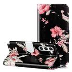 For Samsung Galaxy S25+ 5G Colored Drawing Marble Pattern Leather Phone Case(Azalea)