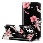 For Samsung Galaxy S25 Ultra 5G Colored Drawing Marble Pattern Leather Phone Case(Azalea)