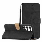 For Samsung Galaxy S25 Ultra 5G Skin-feel Stitching Leather Phone Case(Black)