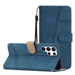 For Samsung Galaxy S25 Ultra 5G Skin-feel Stitching Leather Phone Case(Blue)