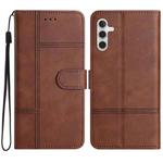 For Samsung Galaxy A26 5G Cowhide Texture Stitching Leather Phone Case(Coffee)
