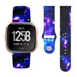 For Fitbit Versa 2 / Lite 22mm Reverse Buckle Printed Silicone Watch Band(Starry Sky)