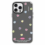 For iPhone 16 Pro Max Skin Feeling Jelly TPU Hybrid PC Phone Case(Color Love Black)