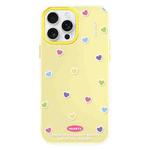 For iPhone 16 Pro Max Skin Feeling Jelly TPU Hybrid PC Phone Case(Color Love Yellow)