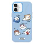 For iPhone 16 Plus Skin Feeling Jelly TPU Hybrid PC Phone Case(Puppy Party)