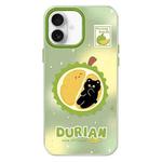 For iPhone 16 Skin Feeling Jelly TPU Hybrid PC Phone Case(Mao Shan Durian Green)