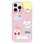 For iPhone 15 Pro Max Skin Feeling Jelly TPU Hybrid PC Phone Case(Weather Pink)