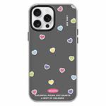 For iPhone 15 Pro Max Skin Feeling Jelly TPU Hybrid PC Phone Case(Color Love Black)