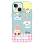 For iPhone 15 Plus Skin Feeling Jelly TPU Hybrid PC Phone Case(Weather Light Green)