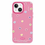 For iPhone 15 Plus Skin Feeling Jelly TPU Hybrid PC Phone Case(Color Love Rose Red)