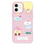 For iPhone 12 Skin Feeling Jelly TPU Hybrid PC Phone Case(Weather Pink)