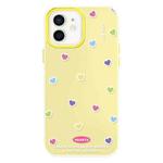 For iPhone 12 Skin Feeling Jelly TPU Hybrid PC Phone Case(Color Love Yellow)