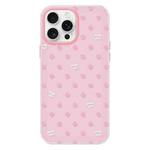 For iPhone 11 Pro Max Skin Feeling Jelly TPU Hybrid PC Phone Case(Polka Dot Pink)