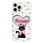 For iPhone 11 Pro Max Skin Feeling Jelly TPU Hybrid PC Phone Case(Love Cat White)