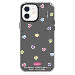 For iPhone 11 Skin Feeling Jelly TPU Hybrid PC Phone Case(Color Love Black)
