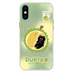 For iPhone X / XS Skin Feeling Jelly TPU Hybrid PC Phone Case(Mao Shan Durian Green)