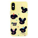 For iPhone X / XS Skin Feeling Jelly TPU Hybrid PC Phone Case(Puppy Hat Yellow)