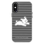 For iPhone X / XS Skin Feeling Jelly TPU Hybrid PC Phone Case(Running Puppy Black)