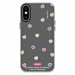 For iPhone X / XS Skin Feeling Jelly TPU Hybrid PC Phone Case(Color Love Black)