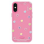 For iPhone X / XS Skin Feeling Jelly TPU Hybrid PC Phone Case(Color Love Rose Red)