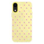 For iPhone XR Skin Feeling Jelly TPU Hybrid PC Phone Case(Polka Dot Yellow)