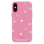 For iPhone XS Max Skin Feeling Jelly TPU Hybrid PC Phone Case(Color Love Rose Red)