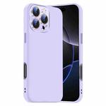 For iPhone 16 Pro Max Nano Lens Cover Liquid Silicone Phone Case(Light Purple)