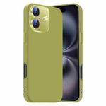 For iPhone 16 Plus Nano Lens Cover Liquid Silicone Phone Case(Fruit Green)