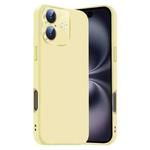 For iPhone 16 Plus Nano Lens Cover Liquid Silicone Phone Case(Yellow)