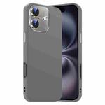 For iPhone 16 Plus Nano Lens Cover Liquid Silicone Phone Case(Titanium Gray)