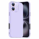 For iPhone 16 Plus Nano Lens Cover Liquid Silicone Phone Case(Light Purple)