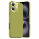 For iPhone 16 Nano Lens Cover Liquid Silicone Phone Case(Fruit Green)