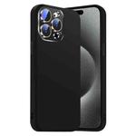 For iPhone 15 Pro Max Nano Lens Cover Liquid Silicone Phone Case(Black)